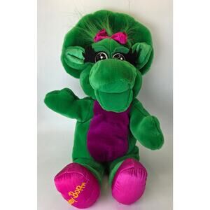 1992 Baby Bop Barney Plush Hand Puppet Lyons Partnership Vintage 16 Inches